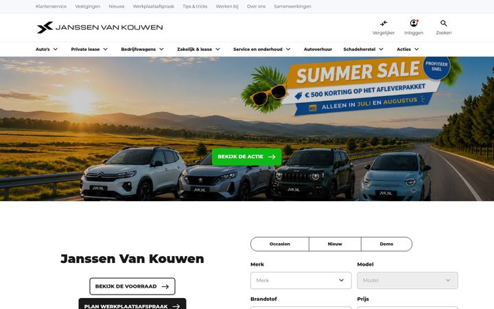 Screenshot of jvk.nl
