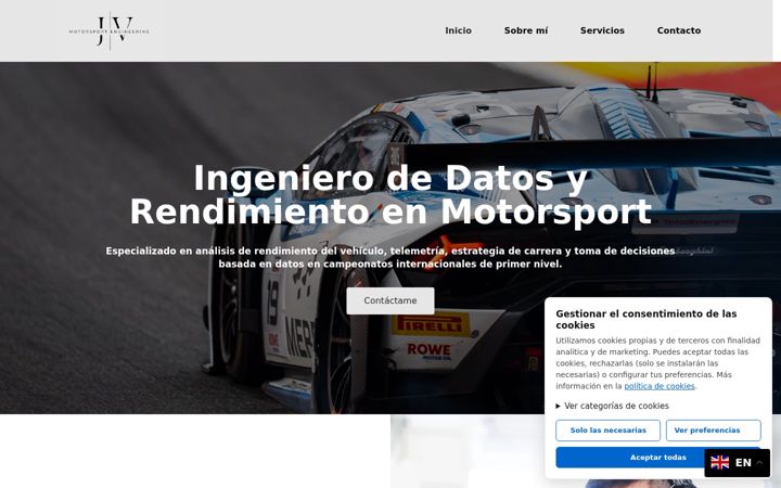 Screenshot of jvmotorsportengineering.com