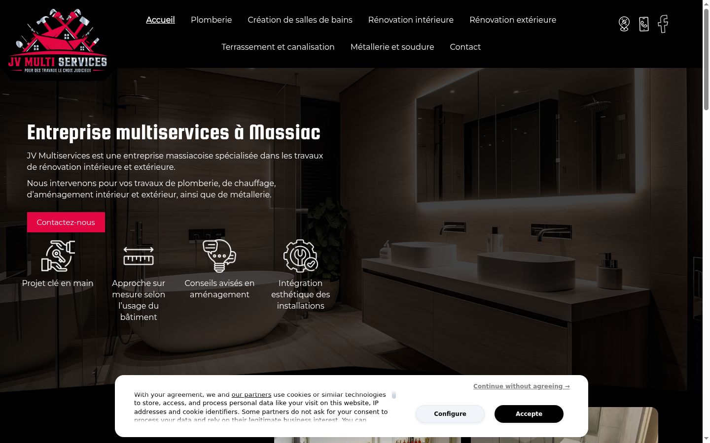 Screenshot tal-banner tal-kunsens muri qabel kwalunkwe interazzjoni