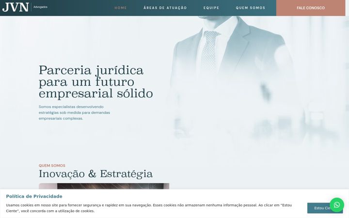 Screenshot of jvnadvogados.com.br