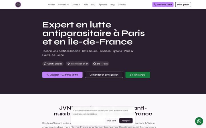 Screenshot of jvnet-paris.fr