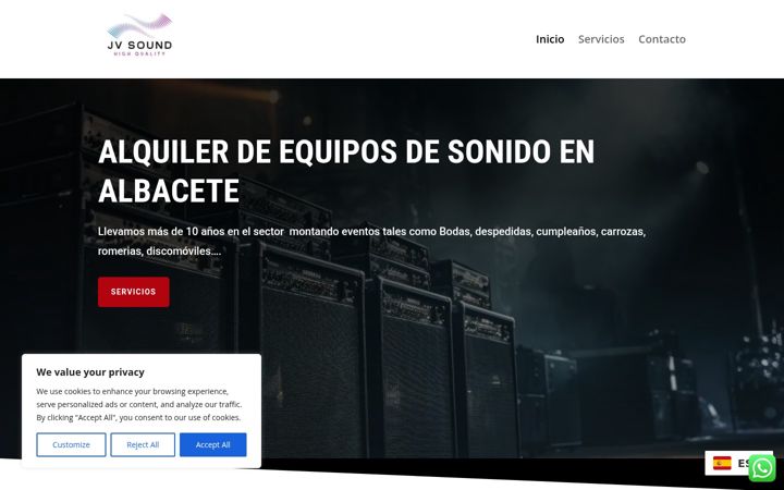 Screenshot of jvsound.es