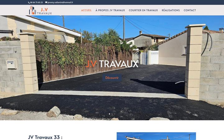 Screenshot of jvtravaux33.fr