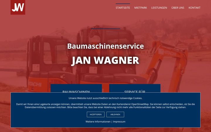 Screenshot of jw-baumaschinen.de
