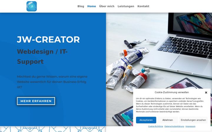 Screenshot of jw-creator.net