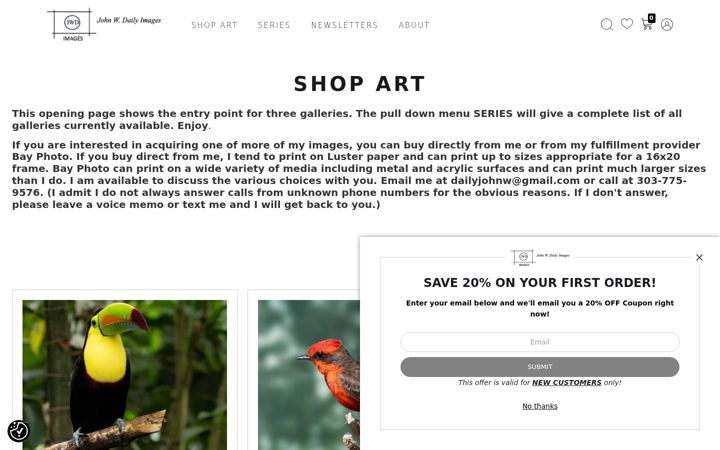 Screenshot of jwdailyimages.com