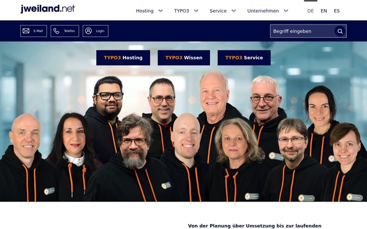 Screenshot of jweiland.net