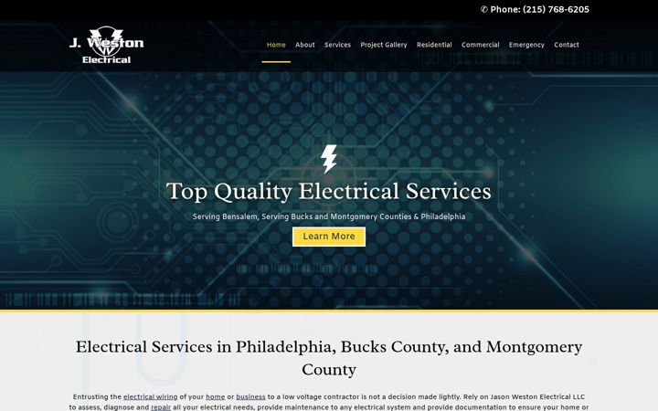 Screenshot of jwestonelectrical.com