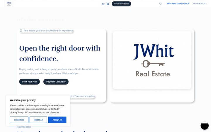 Screenshot of jwhitrealestate.com
