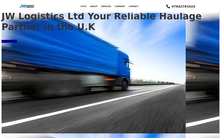 Screenshot of jwlogistics.co.uk