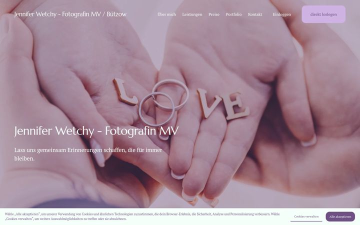 Screenshot of jwmotografie-fotografiemv.de