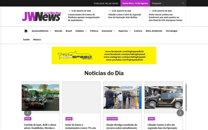 Screenshot of jwnews.com.br