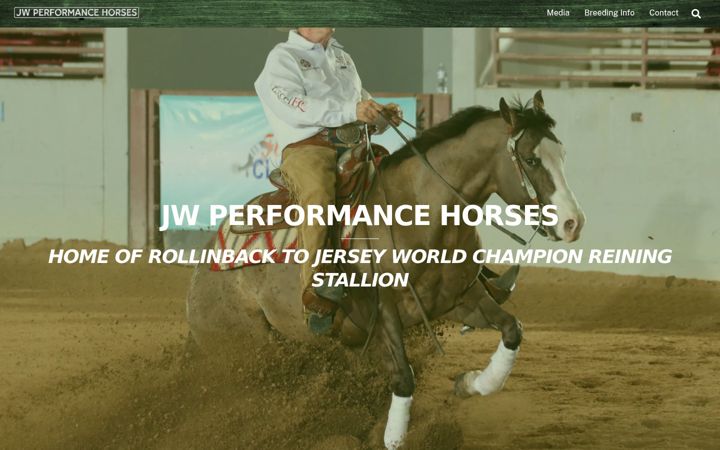 Screenshot of jwperformancehorses.com
