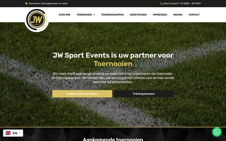 Screenshot of jwsportevents.com
