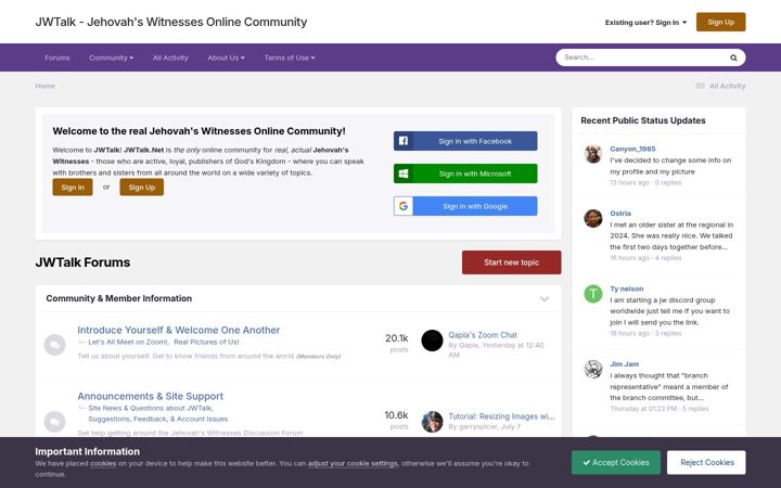 Screenshot of jwtalk.net