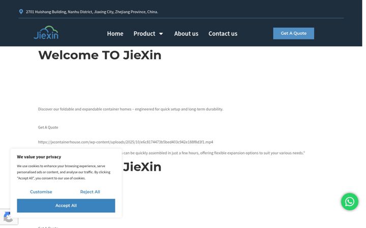 Screenshot of jxcontainerhouse.com