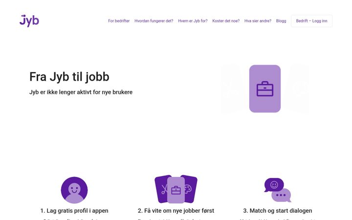 Snimka zaslona za jyb.no