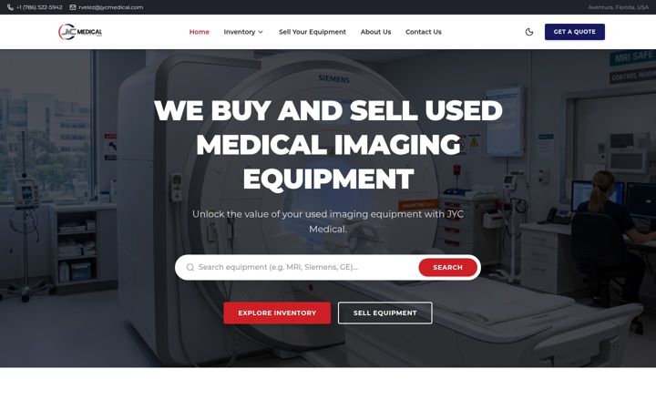 Screenshot of jycmedical.com