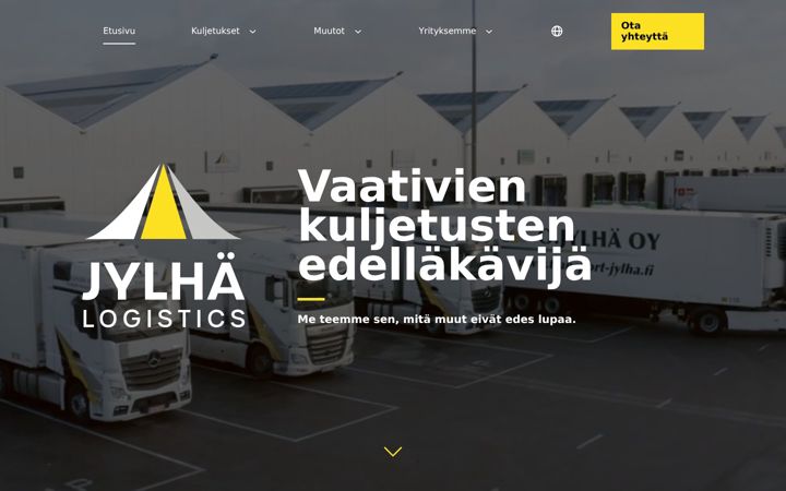 Skærmbillede af jylhalogistics.fi