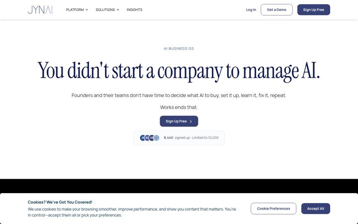 Screenshot of jynai.com