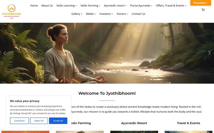 Screenshot of jyothibhoomi.com