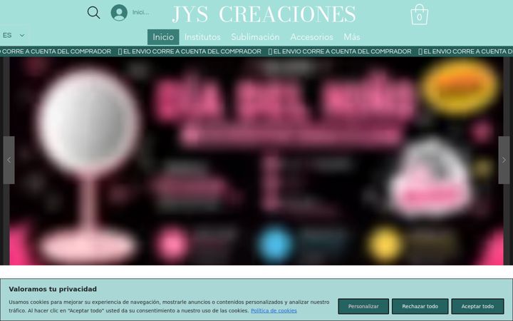 Screenshot of jyscreaciones.com