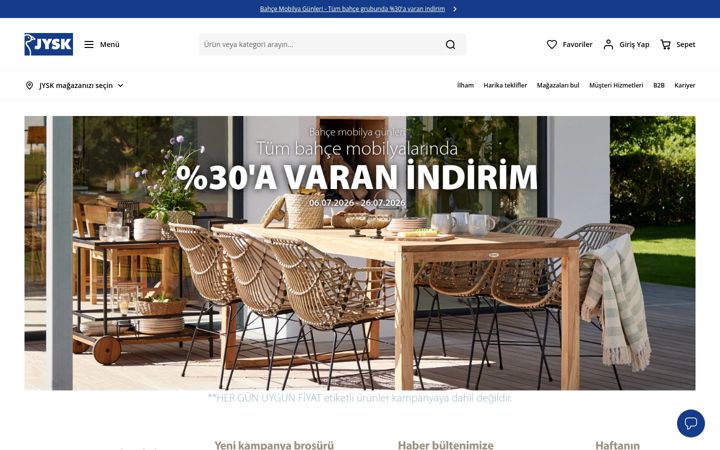 Screenshot of jysk.com.tr