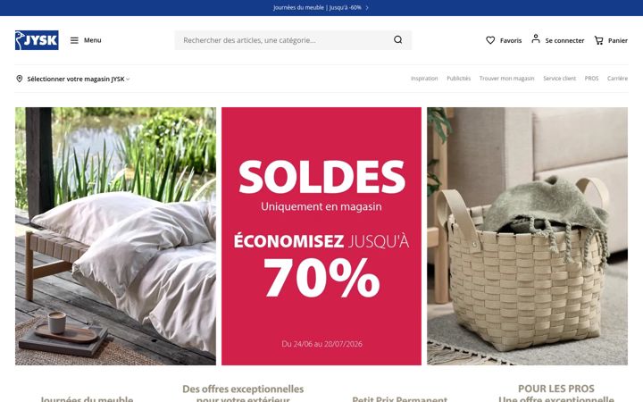 Screenshot of jysk.fr