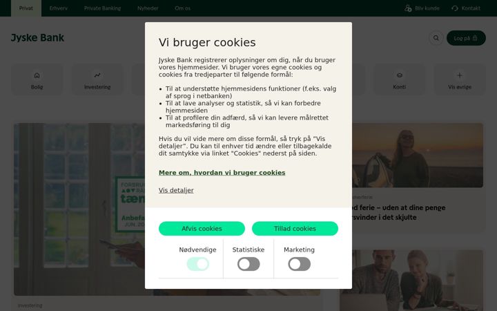 Screenshot of jyskebank.dk