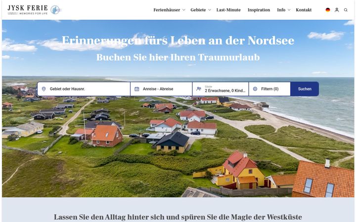 Screenshot of jyskferie.de