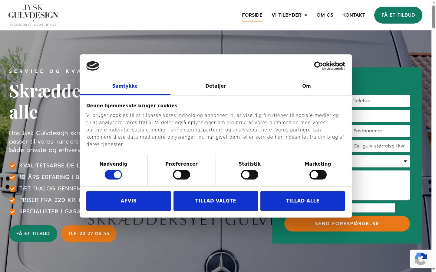 Capture d'écran de la bannière de consentement affichée avant toute interaction