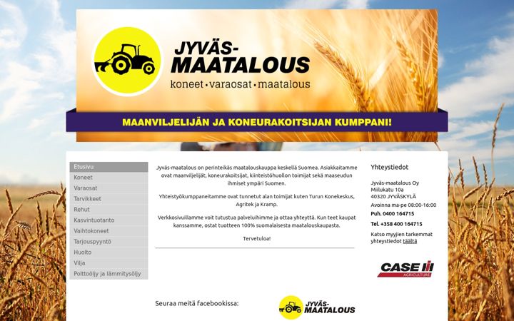 Screenshot of jyvas-maatalous.com