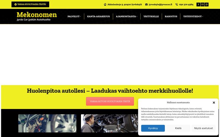 Screenshot of jyvascar.fi