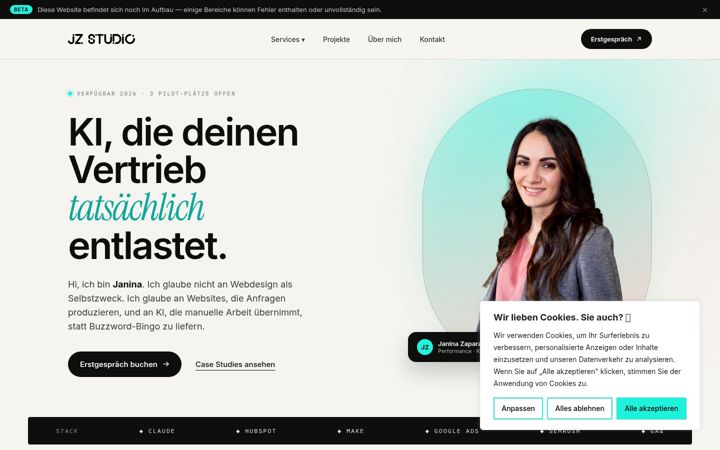Screenshot of jz-studio.de