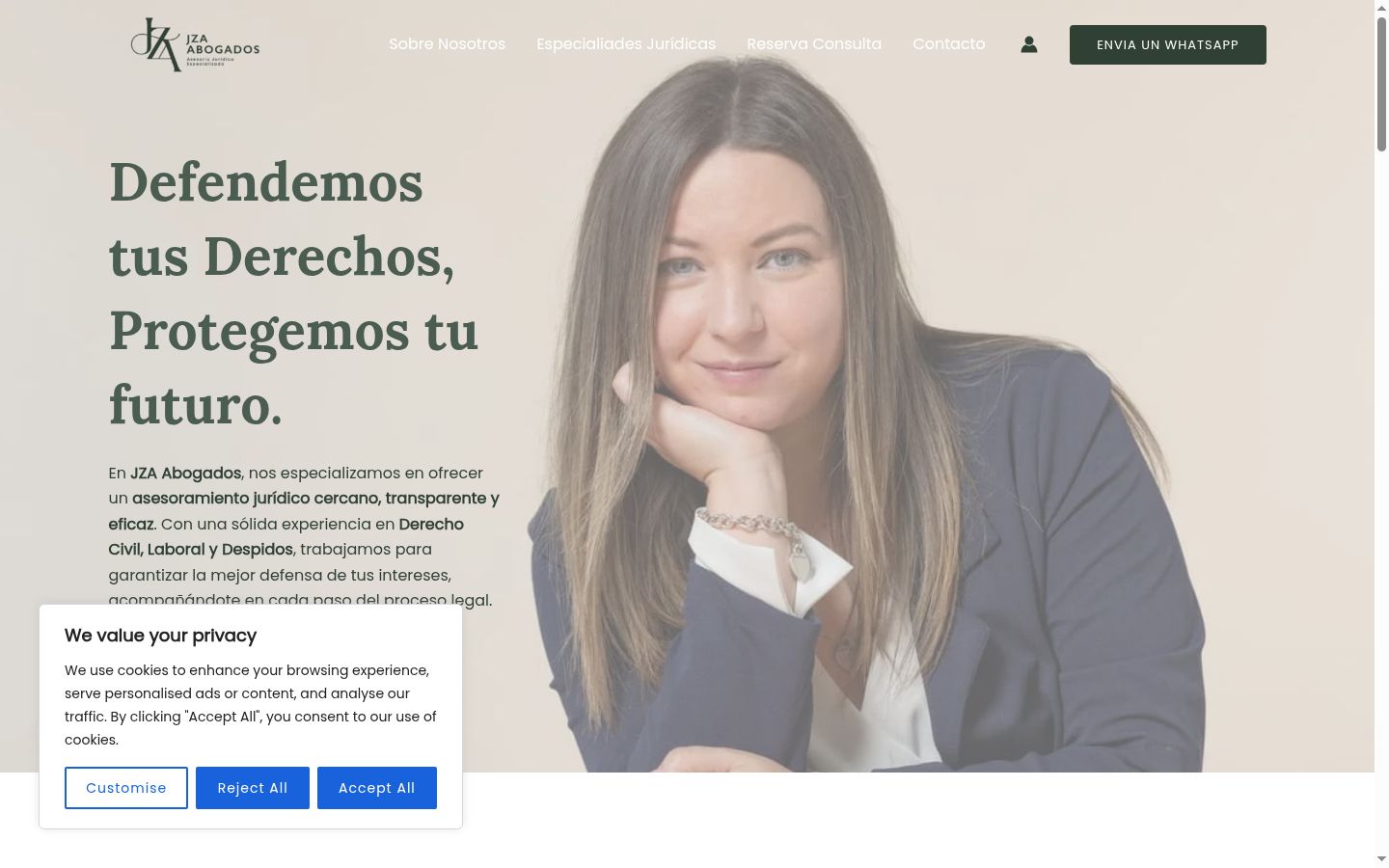 Sutikimo reklamjuostės, rodytos prieš bet kokią sąveiką, ekrano kopija