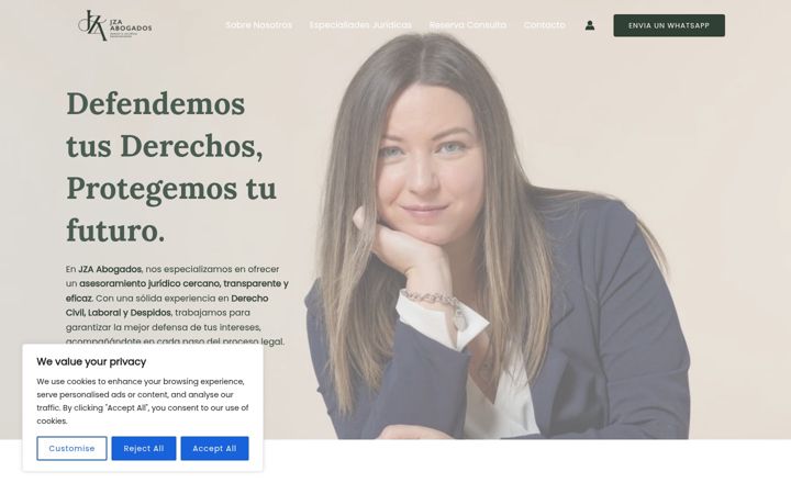 Screenshot of jzabogados.es