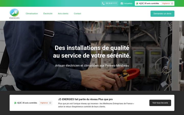Screenshot of jzenergies.fr