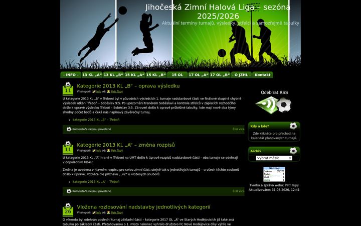 Screenshot of jzhl.cz
