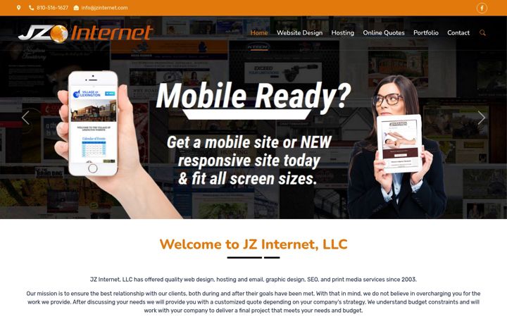 Screenshot of jzinternet.net