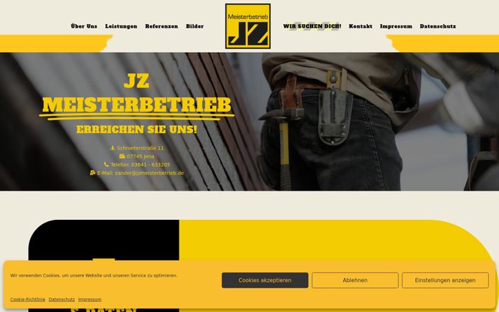 Screenshot of jzmeisterbetrieb.de