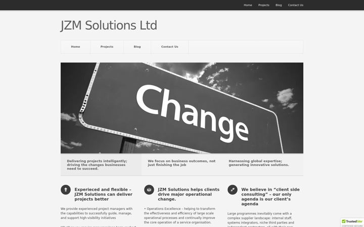 Screenshot of jzmsolutions.com
