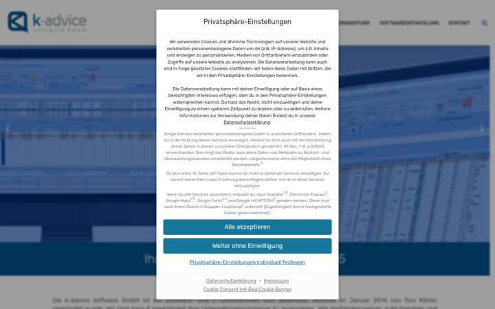 Screenshot of k-advice.de