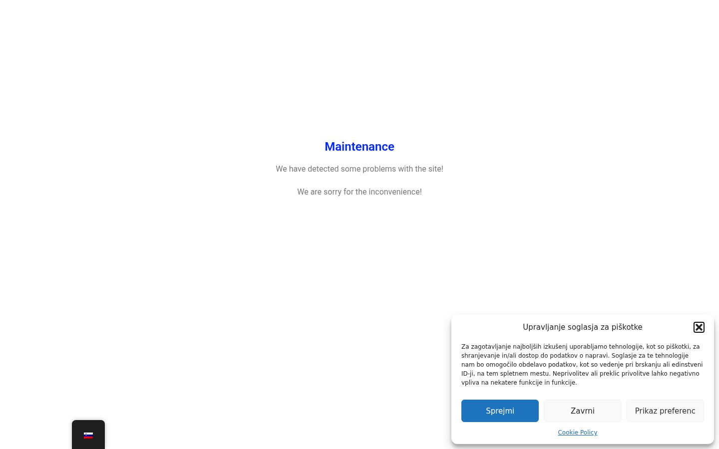 Captura de pantalla del banner de consentimiento mostrado antes de cualquier interacción