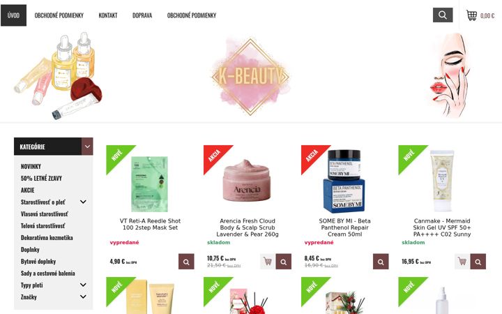 Screenshot of k-beauty.sk