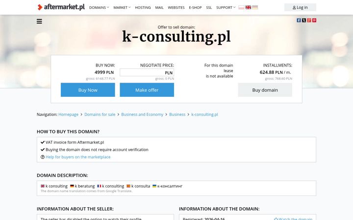 Screenshot of k-consulting.pl