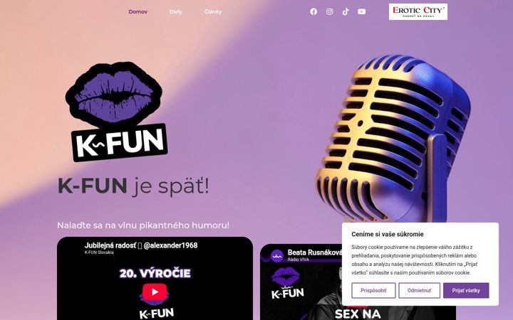 Screenshot of k-fun.sk