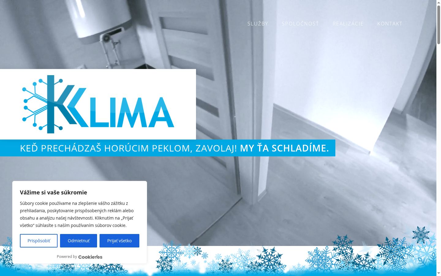 Skärmbild av samtyckesbannern som visades före någon interaktion