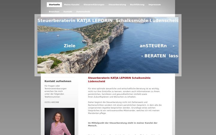Screenshot of k-leporin-steuerberaterin.de