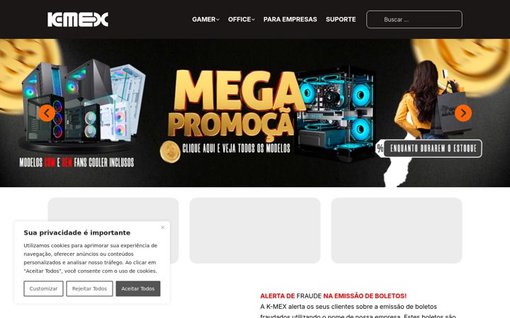 Screenshot of k-mex.com.br