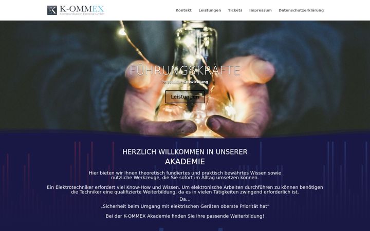 Screenshot of k-ommex.de